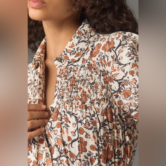 Anthropologie Maeve Short-Sleeve Belted
Midi Shirt Dress - XL - Picture 4 of 12